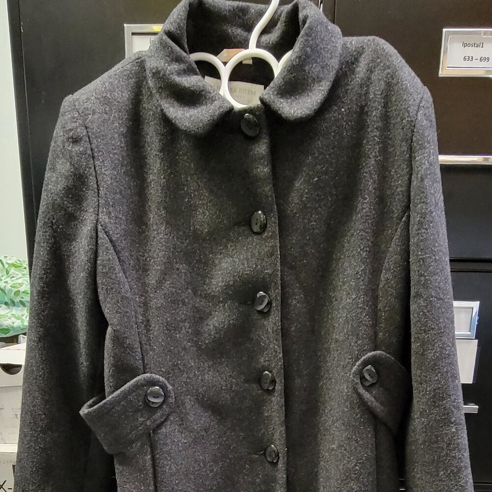 Black Andrea Bream 100% Wool Coat